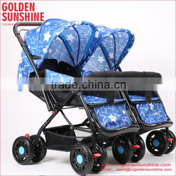 Twins baby stroller/baby carriage/pram/ Golden sunshine baby carrier/pushchair/gocart/stroller baby/baby trolley/baby jogger