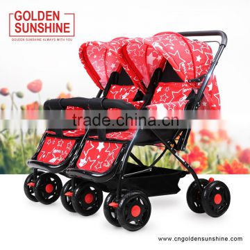 Convenient Good Twins Baby Stroller Front Face Baby Trolley China Manufacturing