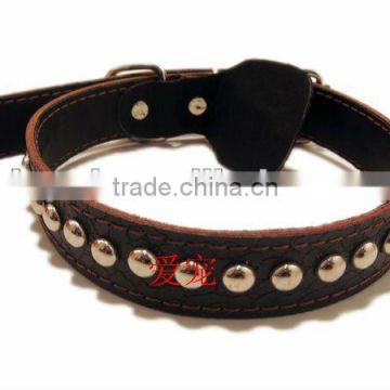 2012 Stylish Strong Genuine Leather Dog Collars Personalized