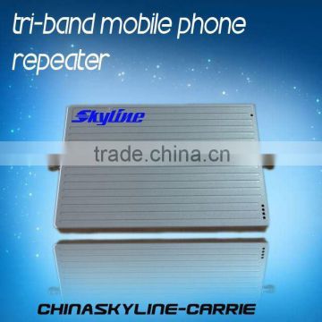 Hot sale!! tri band cell phone mobile signal repeater/booster/amplifier wcdma signal booster