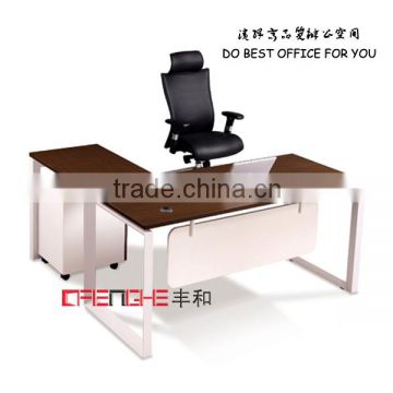 Melamine office desk with drawer and locker SH131
