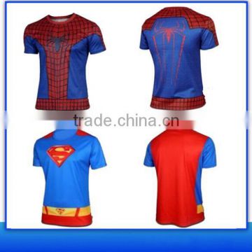 Men Marvel SUPERHERO Superman Short Sleeve T-Shirts Jersey Cycling Shirts XS-4XL
