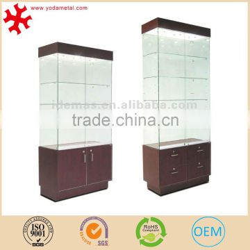 Custom wooden glass showroom furniture jewelry display cabinet