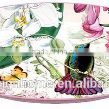 ORCHIDS IN BLOOMS MEDIUM METAL TRAY