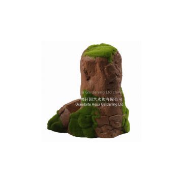 Pet feeder reptile water dish with moss