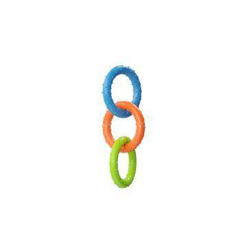 IKING Pet Invincible Three Color Chains Rubber Dog Interactive Toys (Colors Vary)