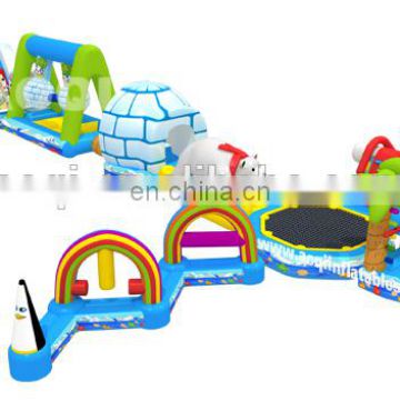 2015 AOQI new design fun arctic 10 in 1 inflatable water game for aumusement park