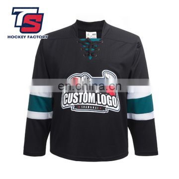 Custom Your Own Sytle Fans BLACK Ice Hockey Jersey