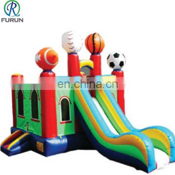 Sport balls bounce house inflatable bouncy jumping with slide