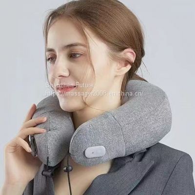 Travel U-Shape Inflatable Neck Pillow for Airplane