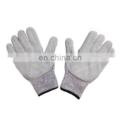 SIZA Wholesale Cow Split Leather Palm anti cut Gloves Work