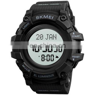 SKMEI 1680 qibla direction compass digital sport 5ATM waterproof men watch azan clock