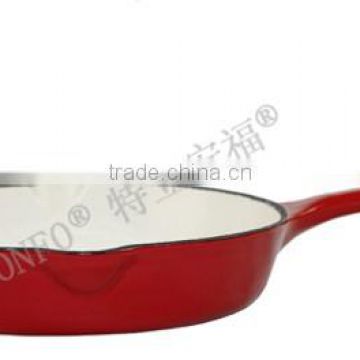 Lightening Red Hot sale Cast Iron Enameled plate /skillet/frypan seasoning