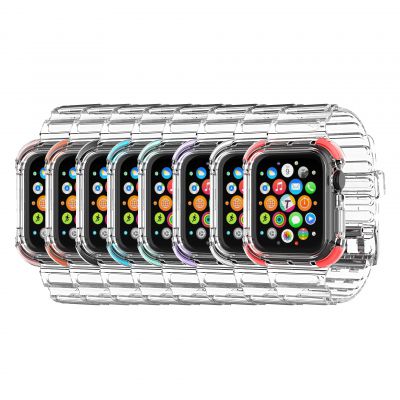TPU Clear Bands For Apple Watch Series 6/5/4/3/2/1 Bracelet Strap Smart Watch Wristbands 38/40/42/44mm Watches Sports Band