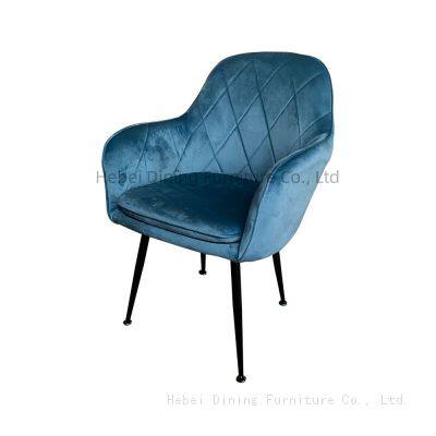 Velvet Soft Back Chair with Gold Plated Leg DC-R04