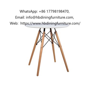 MDF Dining Table Coffee Wooden Legs Round