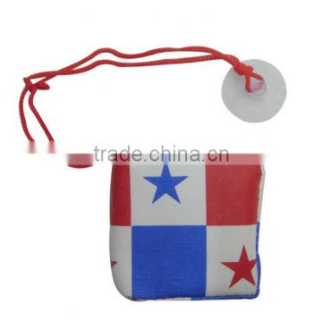 fabric Panama flag dice,fabric dice car hanger,promotional gift country falg souvenirs