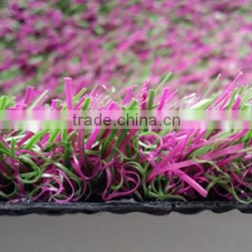 decorative bi-color Lavender synthetic grass carpet artifcial grass turf for balcony, cottage