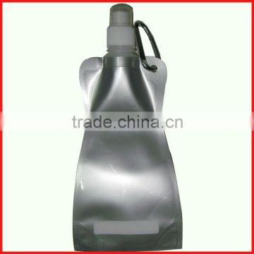 16 OZ or 480ml Metal color plastic foldable water bottle