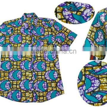 fashion african mens t shirt design ghana kente wax fabric man casual shirts
