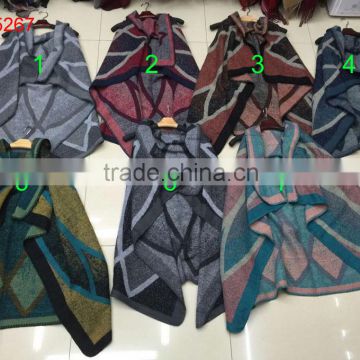 New fashion 7 colors Irregular print pashmina shawl poncho