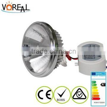 230V 15w cob ar111 led lamp With g53,gu10 and external driver