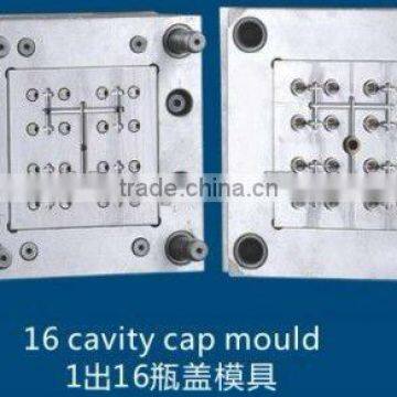 16 cavitiy cap mould with hot runner