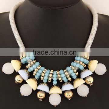 Latest Fashion All-match Exquisite Resin Alloy Candy Color Bead Pendant Necklace in Stock