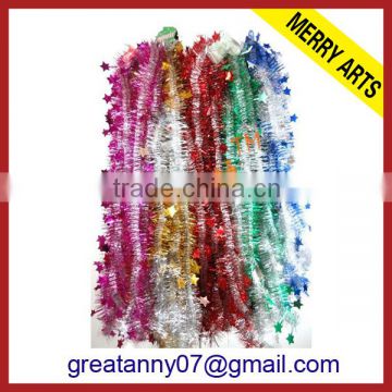 A set colorful party decoration christmas foil tinsel for holiday