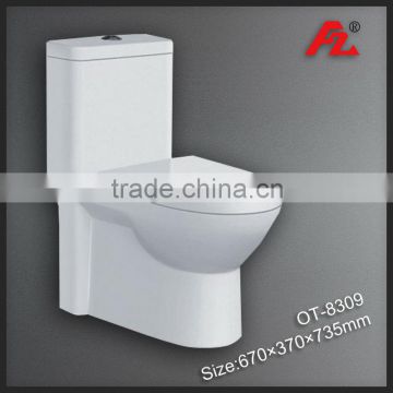 sale well New-design doubel hole collision flush one piece bathroom toilet smoothly glaze Tornado sanitary ware