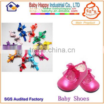 hot pink pu leather baby shoes