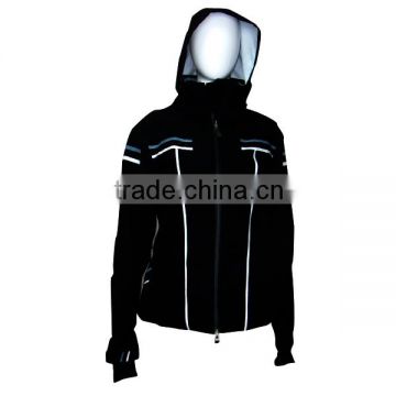 JSX238 Customized winter outdoor windproof black women ski jacket