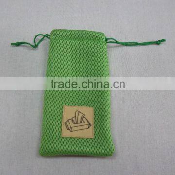 special green custom cosmetic gift bag wholesale