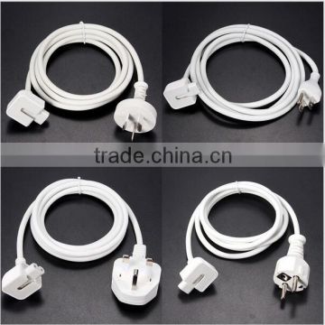 1.8M US/EU/AU/UK Plug Extension Cable Cord for MacBook Pro Air Charger Adapter