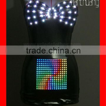 Programmable LED Cowgirl Dance Costume, Flash Dance Costume