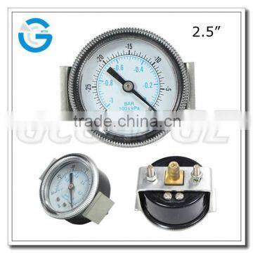 High quality front panel pressure gauge with u-clamp