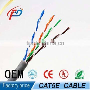 best price lan cable 4pr utp cat5e 0.4mm 24awg CCA/BC