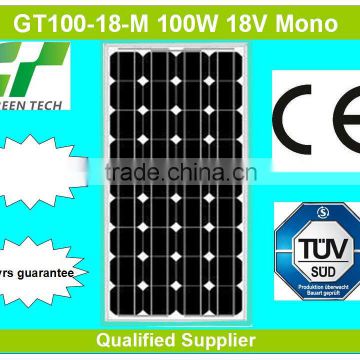 GT100-18-M 100W 18V solar panel manufacturers in Jiangsu