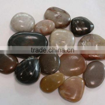 high polished pebble stone cobbles from factory