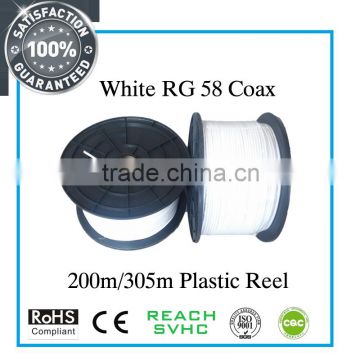 With RG58 Tinned Copper conductor White PVC Jacket factory Price