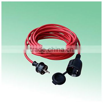 Euro waterproof ip44 rubber extension lead with shutter