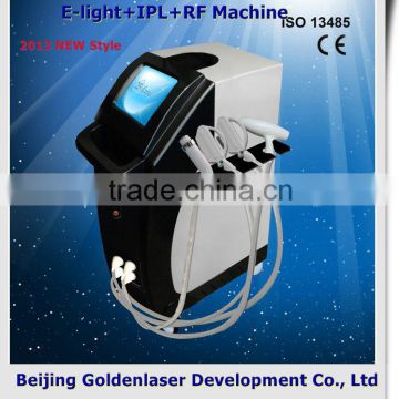 www.golden-laser.org/2013 New style E-light+IPL+RF machine portable ipl with one big and one small spot med160c