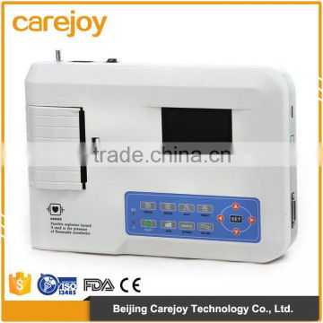 Medical equipment TFT Color LCD display high resolution wide Touch screen 3-Channel ECG machine with Standard 12 Leads