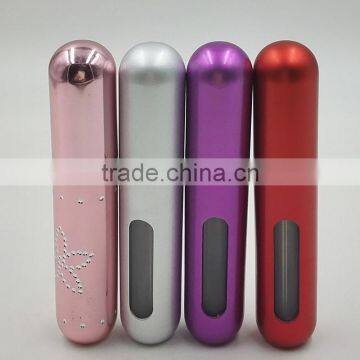 colored aluminium perfume atomizer travel pocket 5ml aluminum metal atomizer