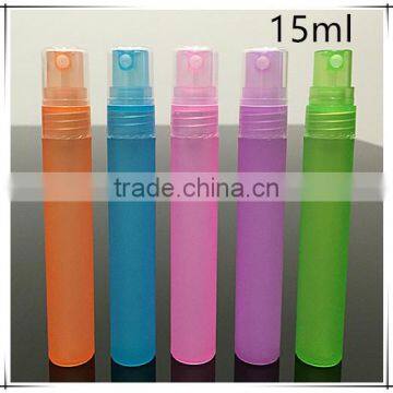 Refillable perfume spray bottle 15ML capacity/logo available cosmetic use sprayer pump bottle