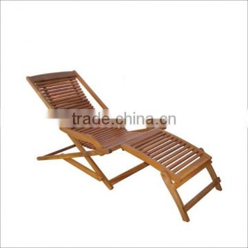 High quality best selling eco friendly Wooden Relax Chair with footrest from Viet Nam