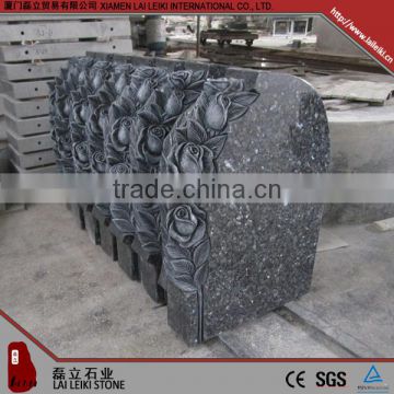 Factory direct price german style blue pearl honed granite hungary tombstone