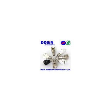 Right angle screw bnc female connector