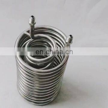 Stainless steel condenser coil in ice bucket for bho closed loop extractor