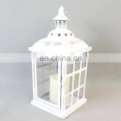 Wholesale hanging iron metal lantern antique colorful candlestick